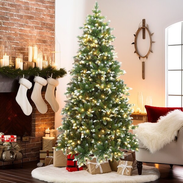 7.5Ft PreLit SnowKissed Artificial Christmas Tree