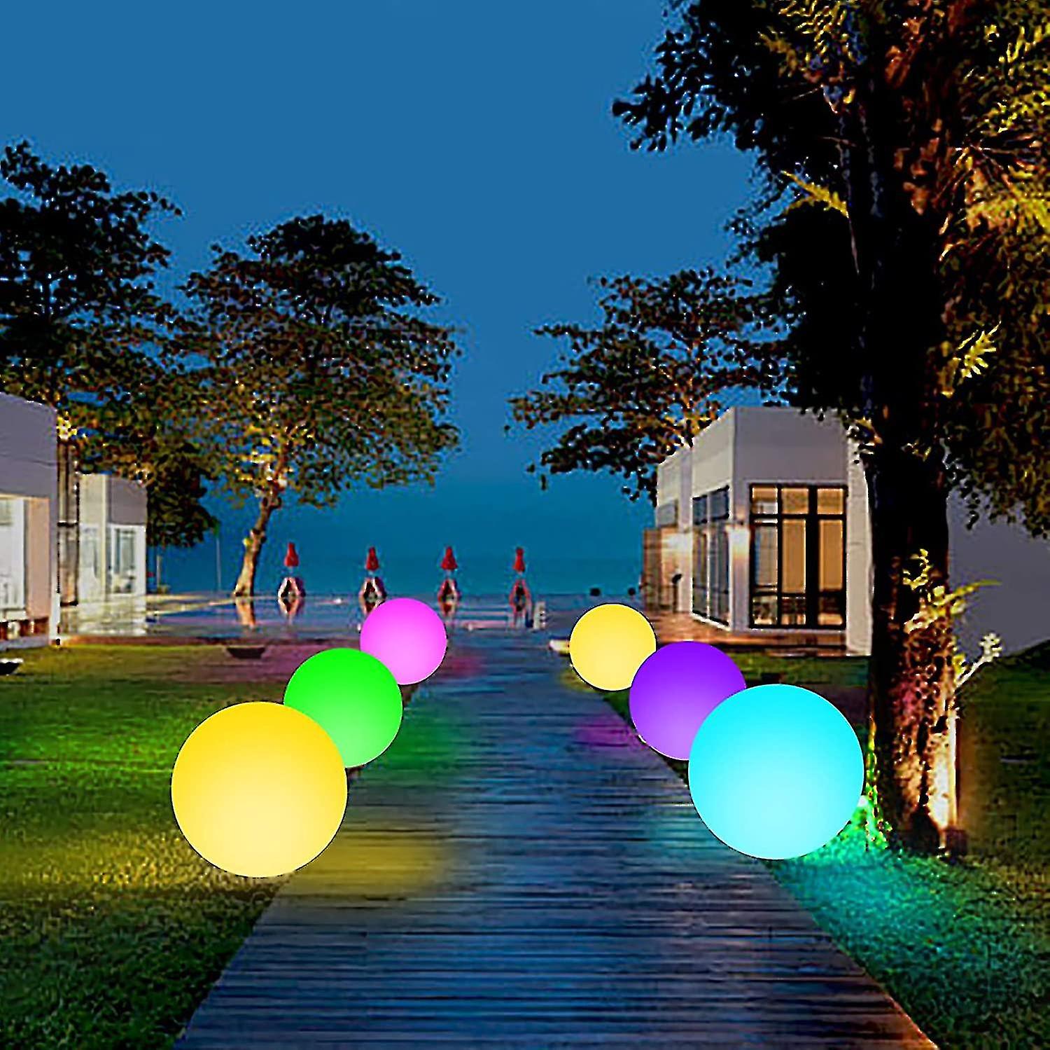 Miman Led Glowing Beach Ball 16 Colors Light Party Games Pool Toys Decorations