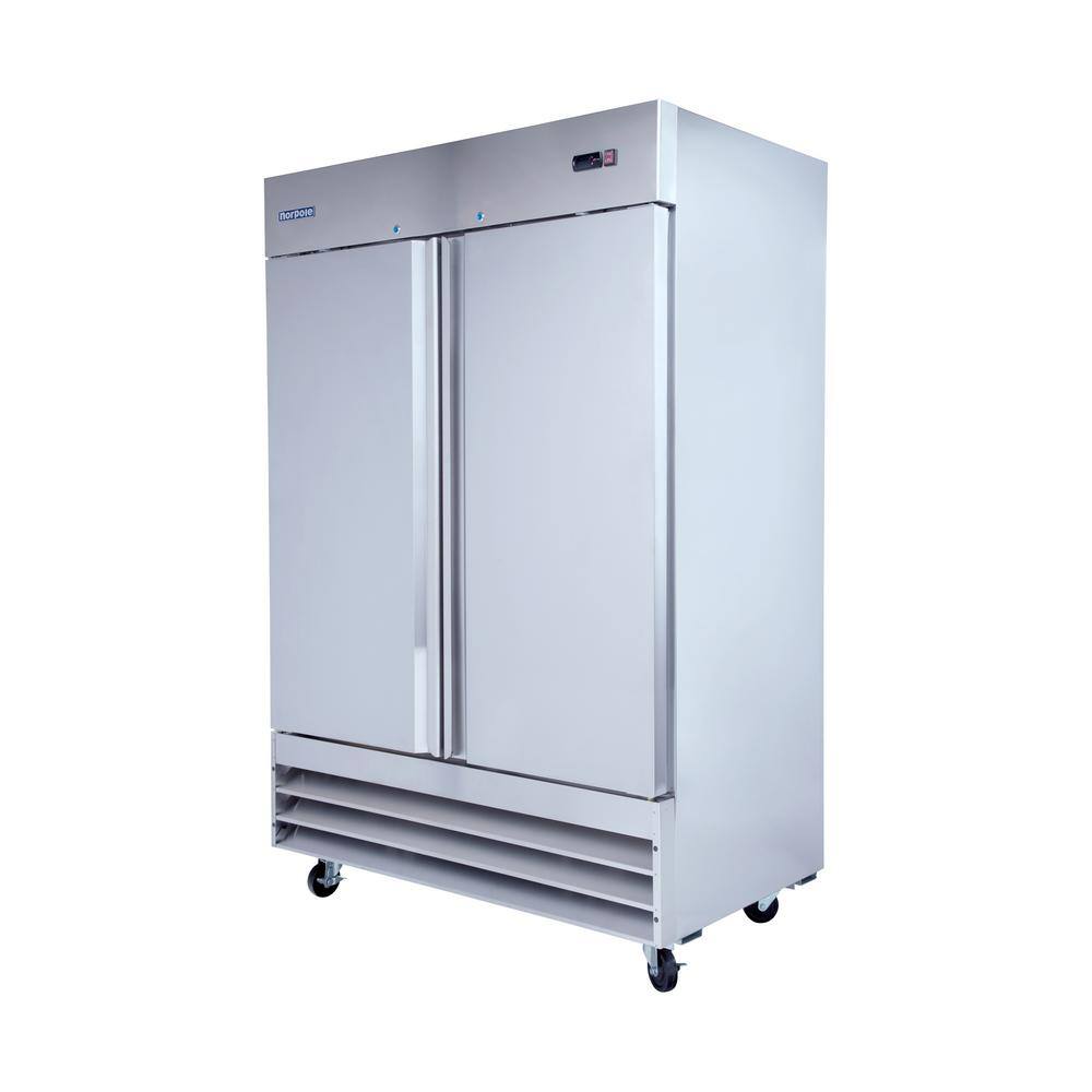 Norpole 48 cu. ft. 2-Door Commercial Upright Reach-In Freezer in Stainless Steel NP2F