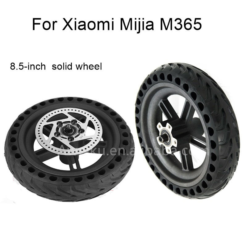 8.5inch Rear Solid Tire with Wheel Hub Disc Brake  Scooter Back Tyre for Xiaomi M365 Electric Scooter