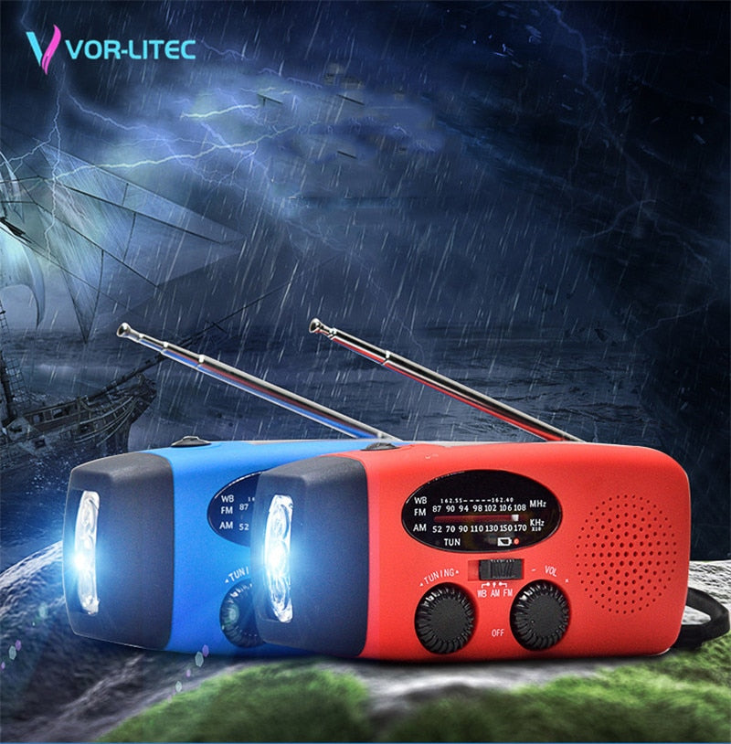 TrustyCharge Hand Crank Radio Flashlight