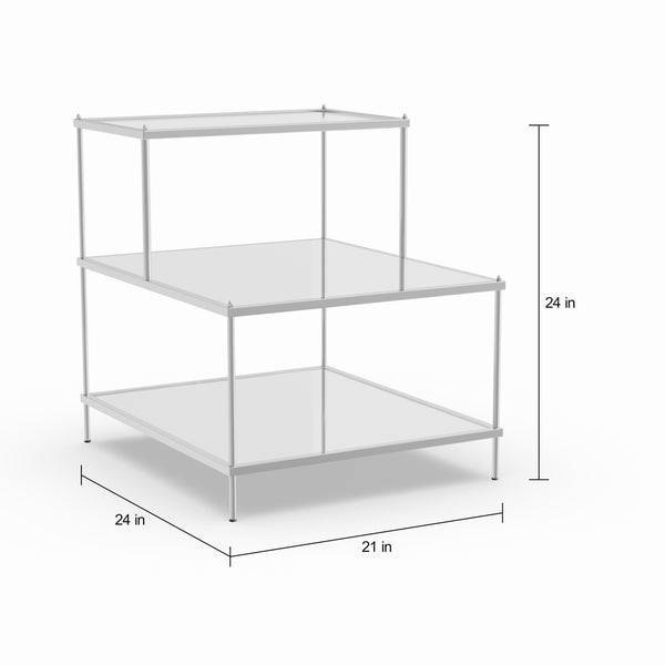 SEI Furniture Grant Glam Mirrored Side Table