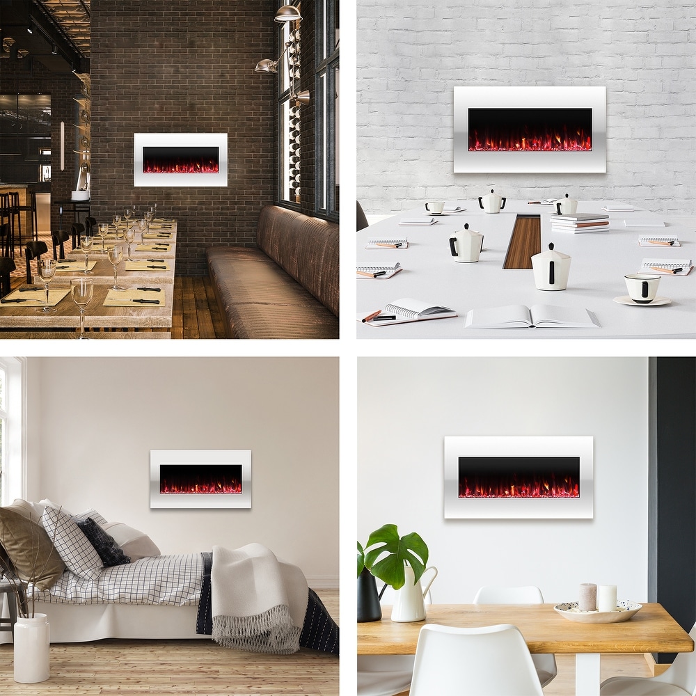 Northwest 36 Inch Wall Mounted Electric Fireplace   N/A