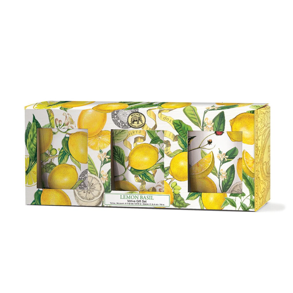 Michel Design Works  Lemon Basil Votive Gift Set