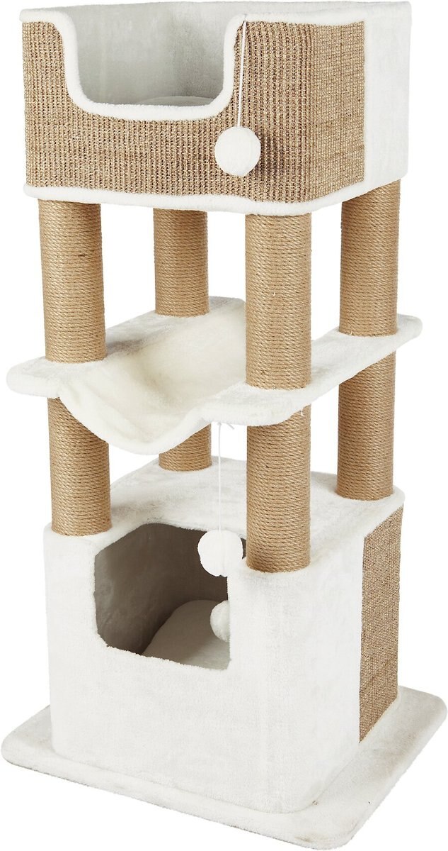 TRIXIE Lucano 43.3-in Wooden Tower Cat Scratching Post