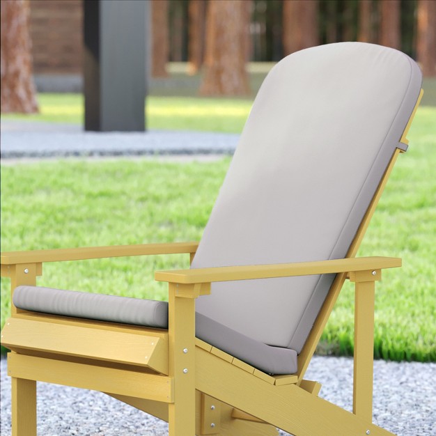 Emma And Oliver All weather Indoor And Outdoor Cushions For Adirondack Chairs And High Back Patio Chairs