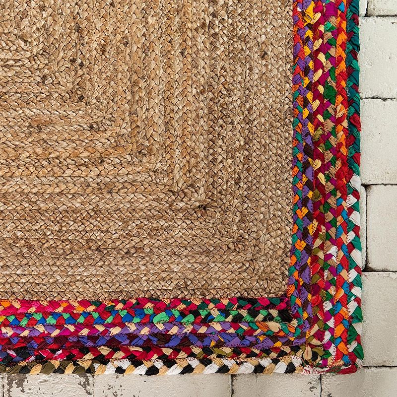 Unique Loom Manipur Braided Jute Blend Rug