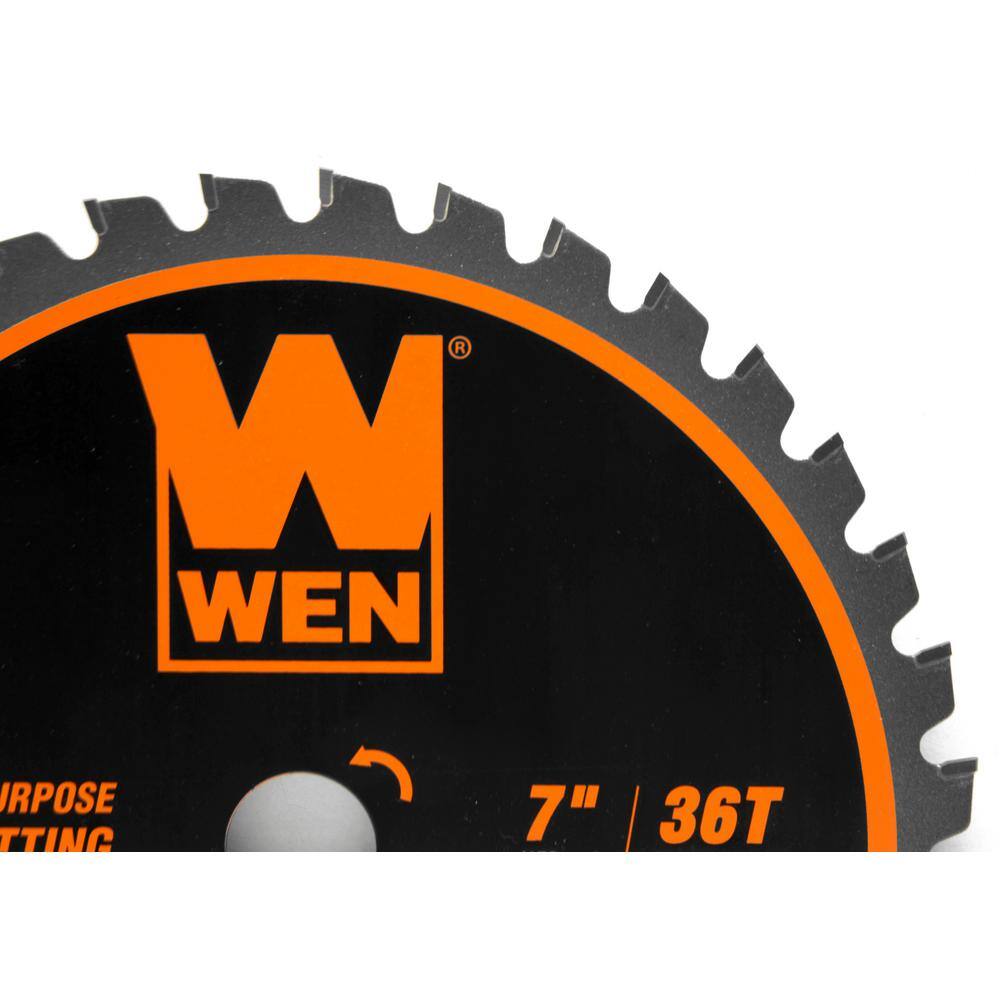 WEN 7 in. 36-Tooth Carbide-Tipped Professional Saw Blade for Steel Cutting BL0736