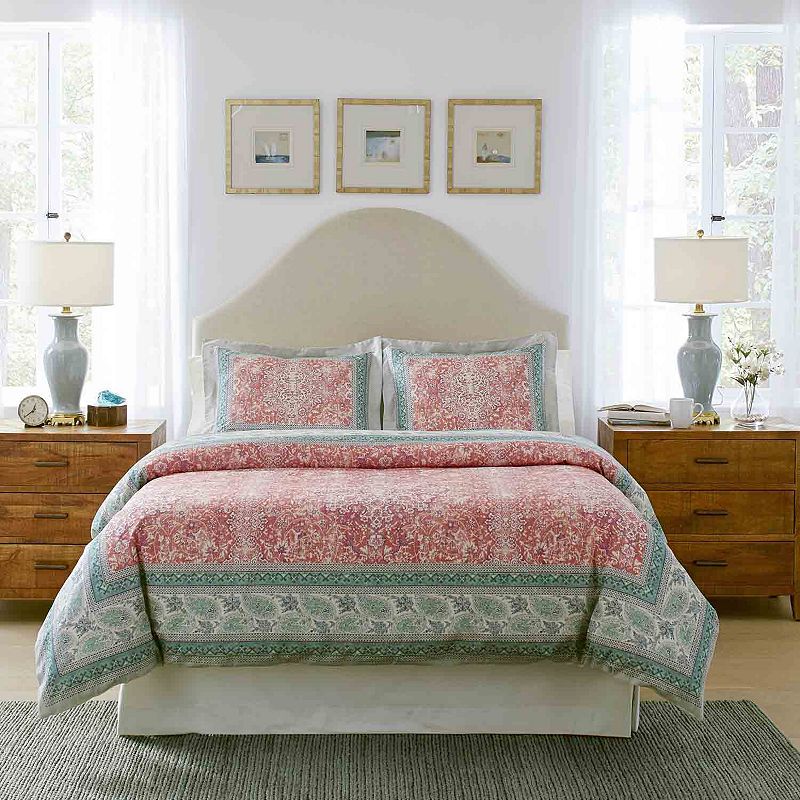 Pointehaven Casablanca Textured Print Duvet Cover Set