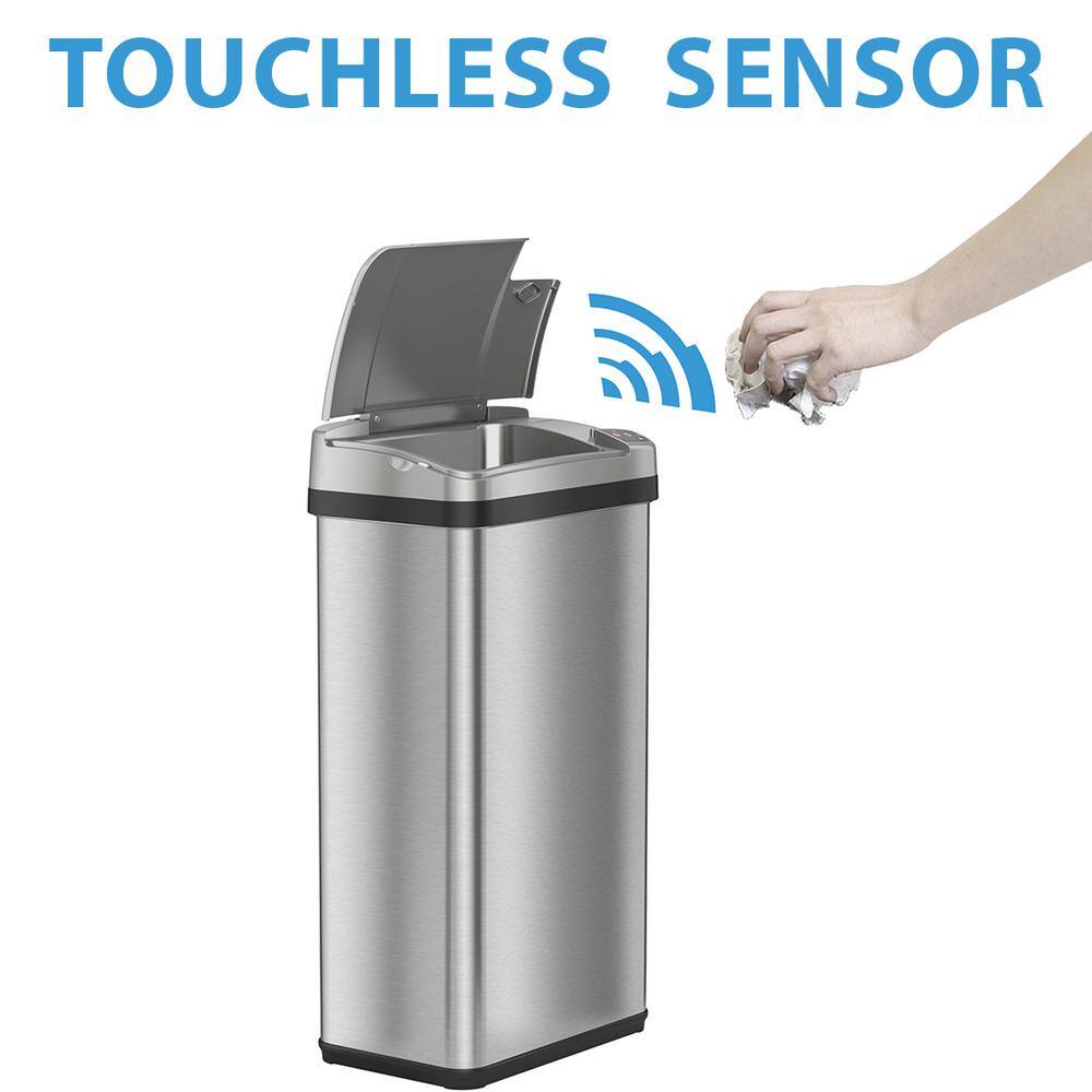 iTouchless 4 Gal. Stainless Steel Touchless Automatic Sensor Trash Can with Odor Filter and Fragrance MT04SS