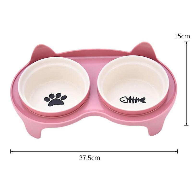 Ceramic no spill cat and dog bowl