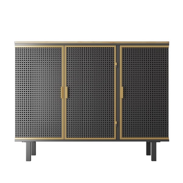 3 Doors Modern Sideboard， Freestanding Entryway Floor Cabinet