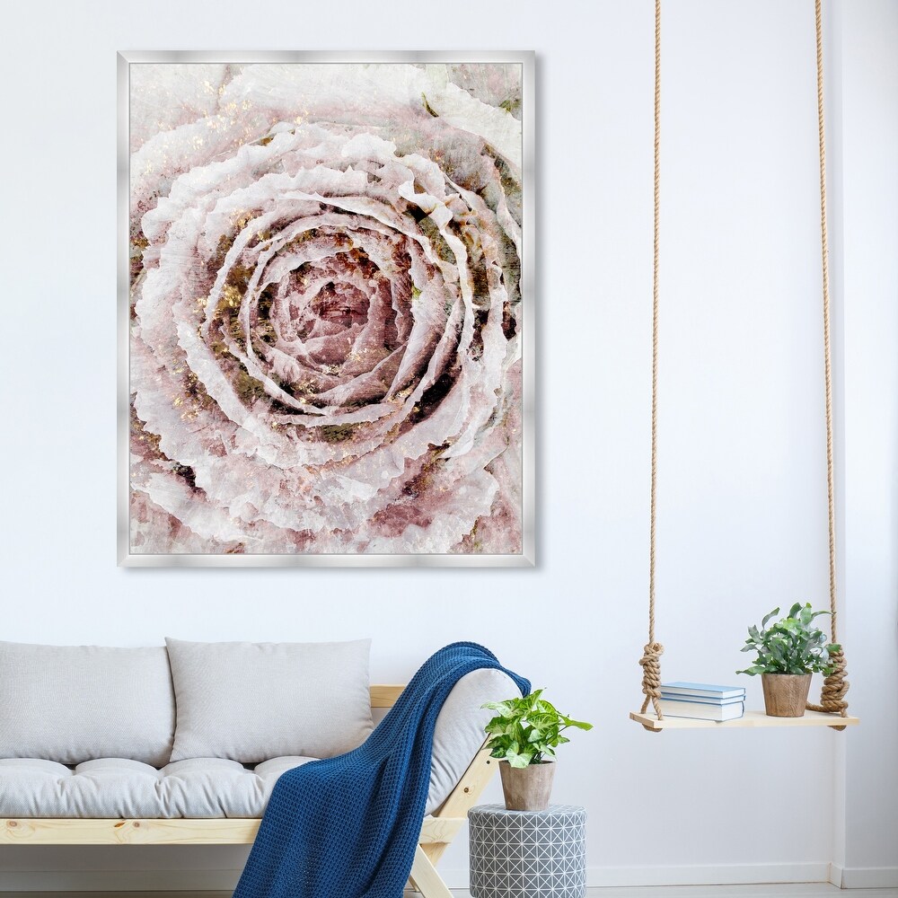 Blush Pink and White Rose Flower Farmhouse Frame Art Print for Entry Way