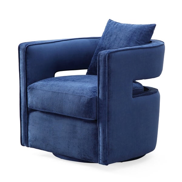 Kennedy Modern Accent Velvet Swivel Chair