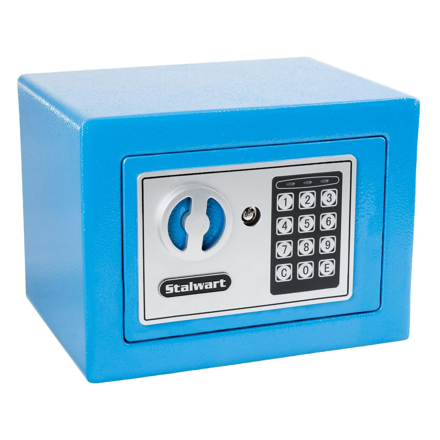 Stalwart Safe a Portable Digital Electronic Security Safe Box (Blue)