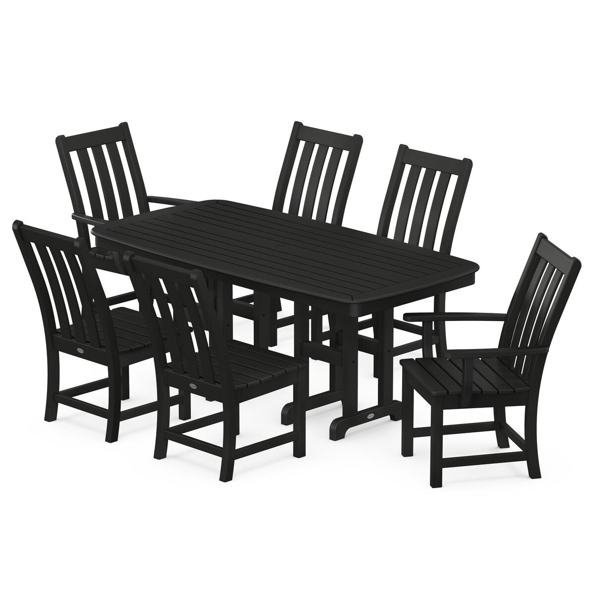 POLYWOOD Vineyard 7-Piece Nautical Dining Set