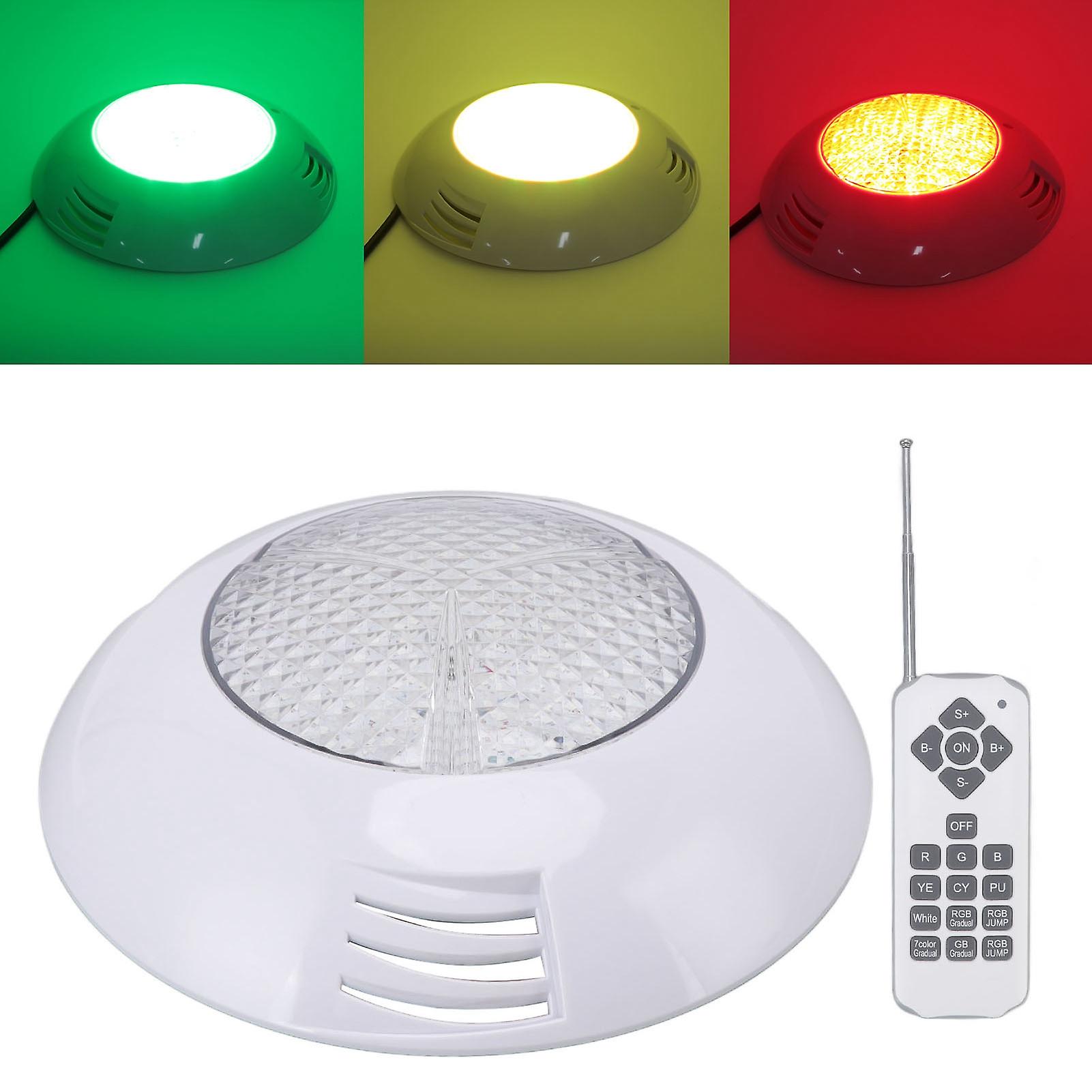 Rgb Led Pool Lights With Remote Control - Ip68 Waterproof， High Transmittance， Durable Abs Pc[18w]