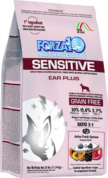 Forza10 Nutraceutic Sensitive Ear Plus Grain-Free Dry Dog Food