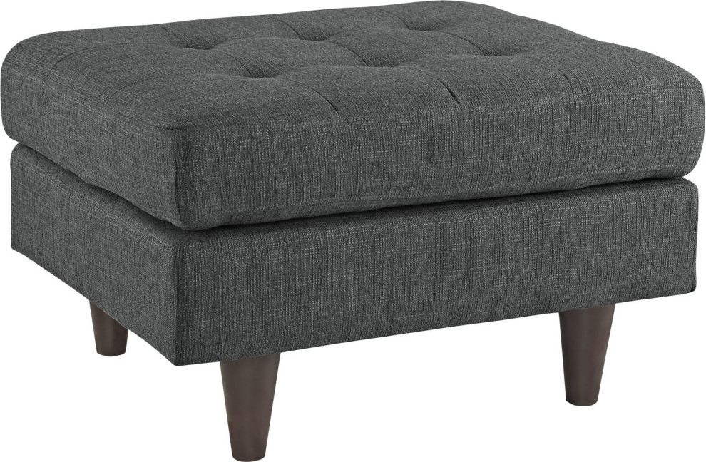 Miles Upholstered Ottoman   Midcentury   Footstools And Ottomans   by HedgeApple  Houzz