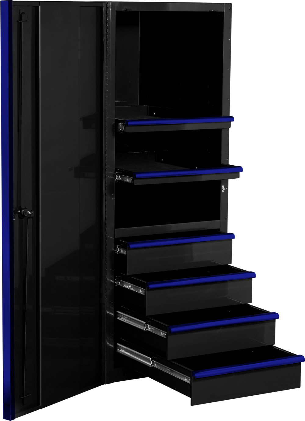 Extreme Tools 24 Black Side Cabinet with Blue Handles