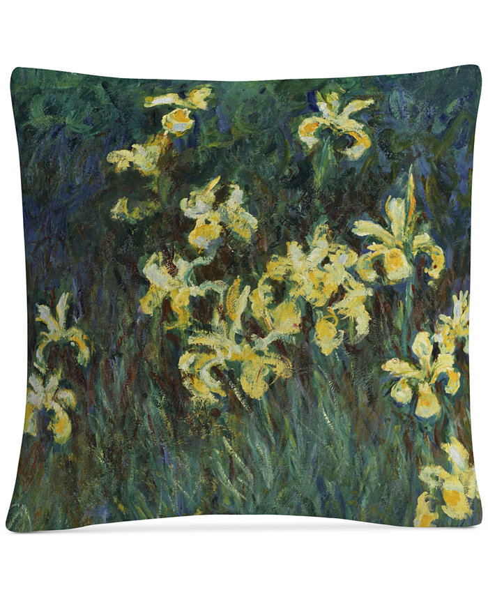 Baldwin Claude Monet The Yellow Irises Decorative Pillow， 16 x 16