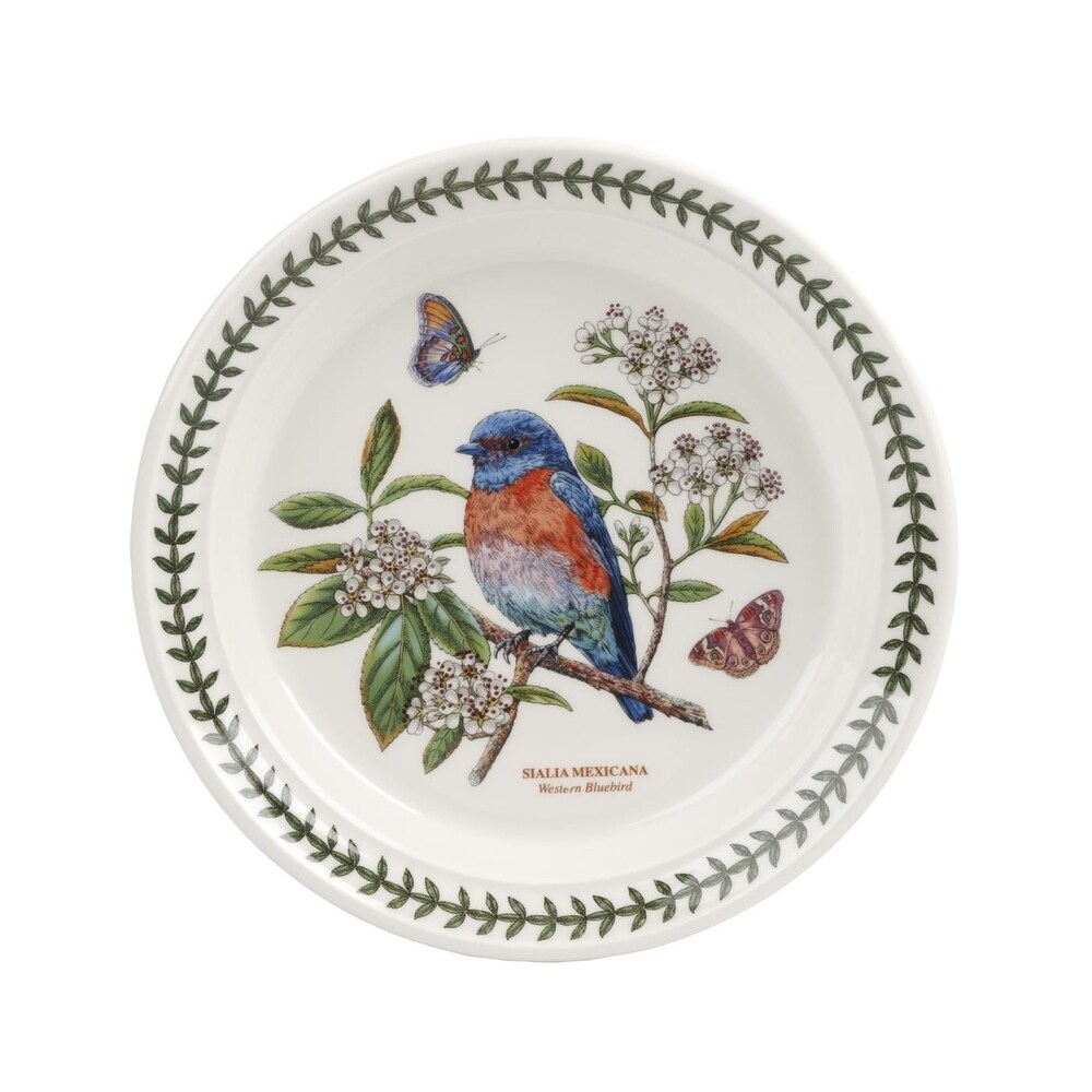 Portmeirion Botanic Garden Birds Salad Plate Set of 6   8.5 Inch