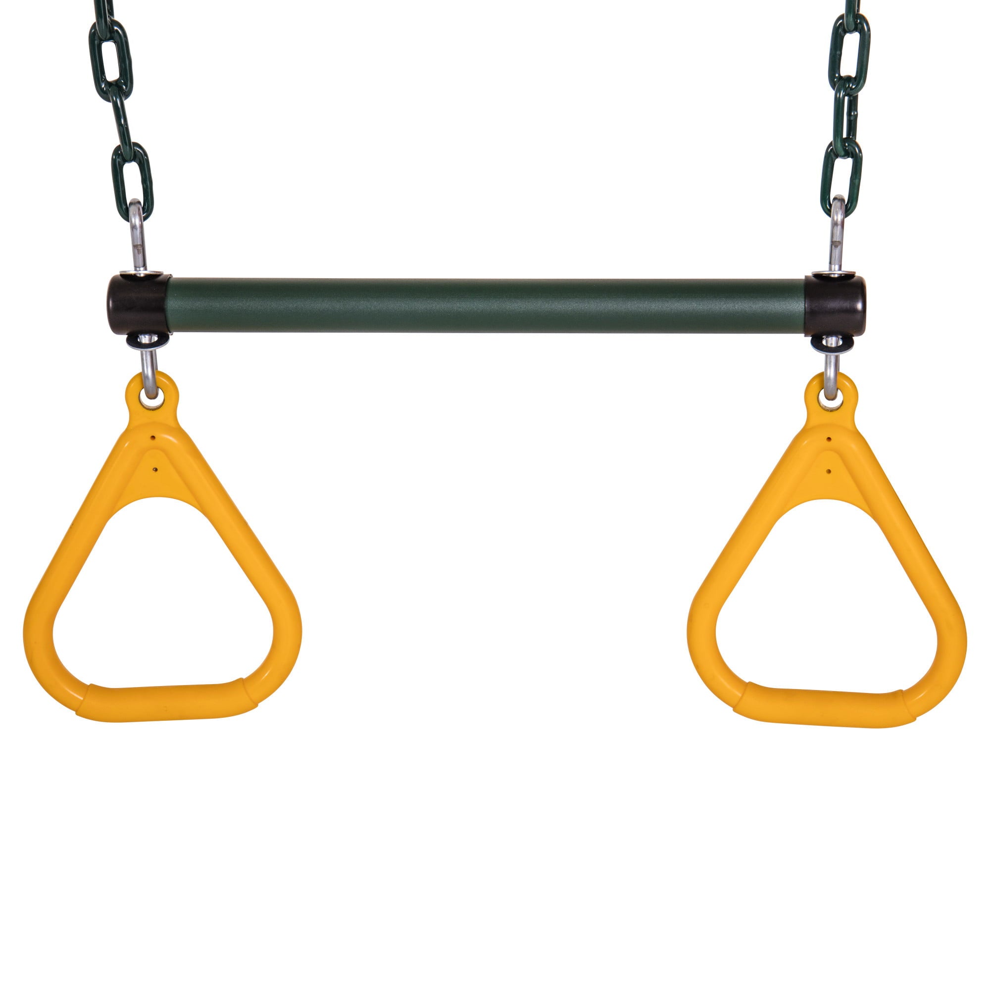 Jack and June Durable Playset Ring Trapeze Bar and Swing Combo with Large 50” Chains