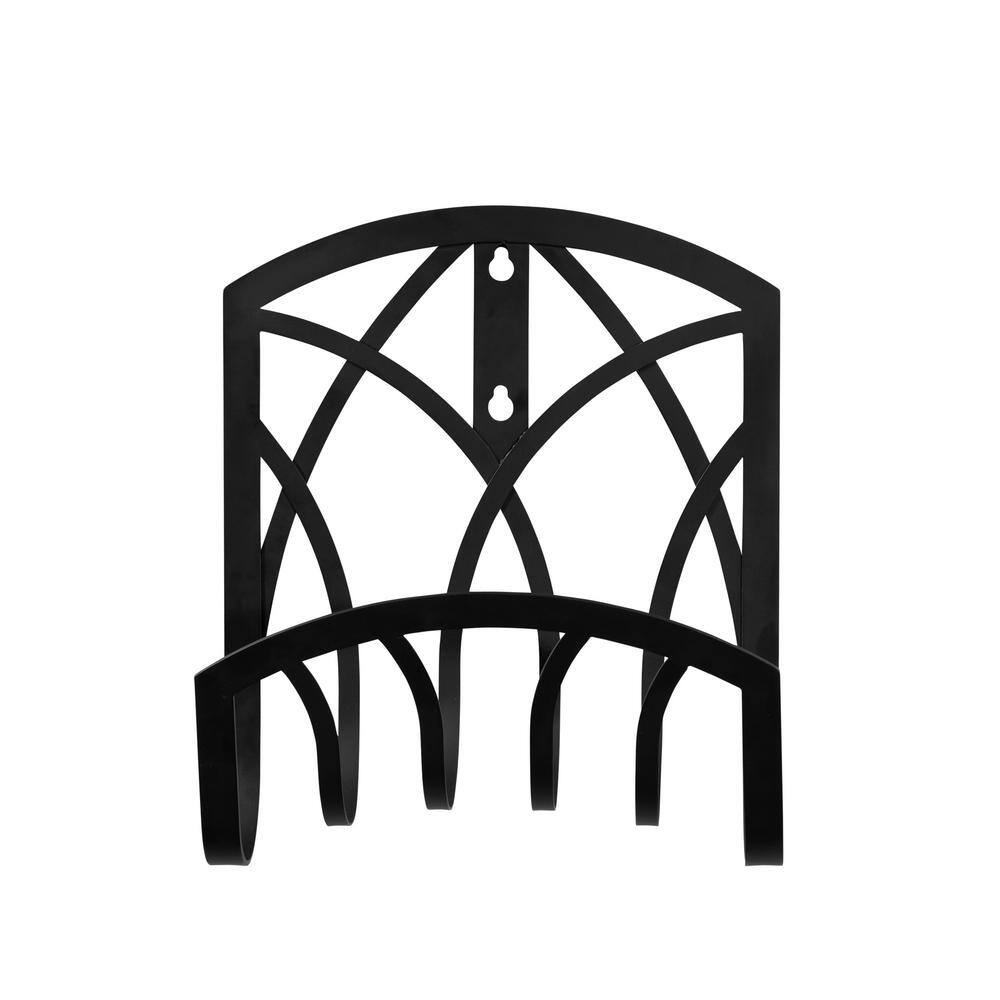 LIBERTY GARDEN Americana 125 ft. Black Decorative Water Hose Holder Hanger 232