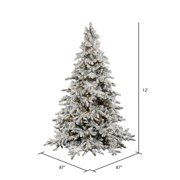 Vickerman Flocked Utica Fir Artificial Christmas Tree