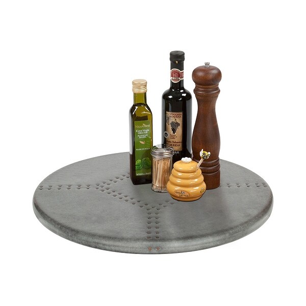 18-in Hammered Copper Lazy Susan in Zinc (LS18Z)