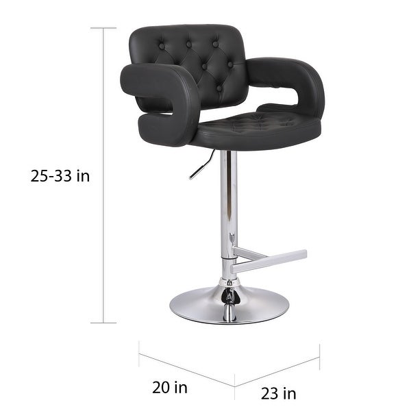 Porch and Den Coal Creek Modern Upholstered Adjustable Bar Stool