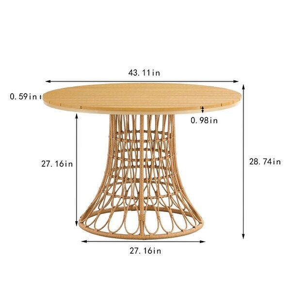 Outdoor dining simple bamboo chair table