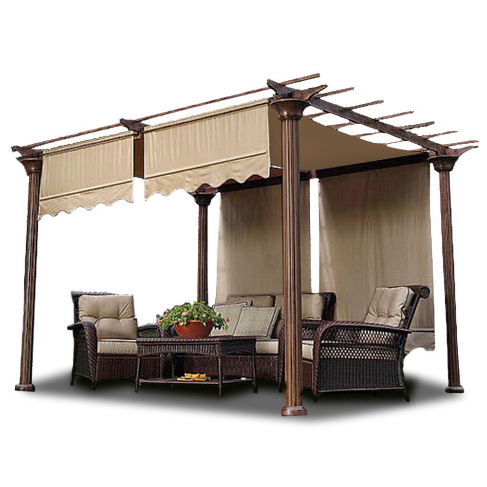 Yescom 2pcs 15.5x4' Patio Pergola Canopy Replacement Cover Garden Tent