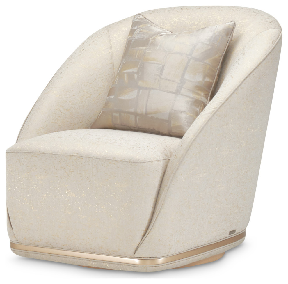 La Rachelle Swivel Chair   Gold Rush/Champagne   Contemporary   Armchairs And Accent Chairs   by HedgeApple  Houzz