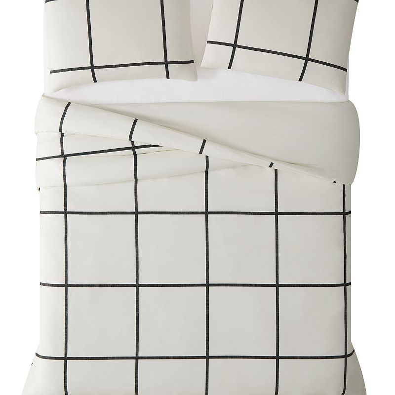 Truly Soft Kurt Windowpane Duvet Cover Set