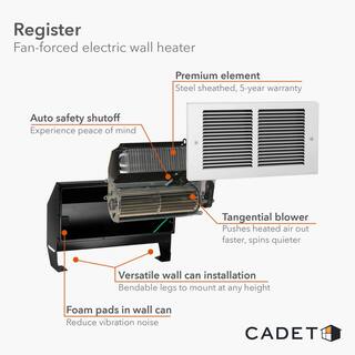 Cadet 240-volt 2250-watt Register In-wall Fan-forced Replacement Electric Heater Assembly RM222