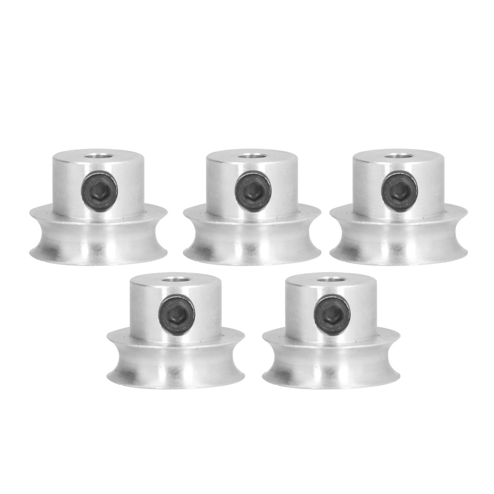 5 Pack Screw Fixed Round Pulley Durable Vshaped Pulley With 16mm Diameter Hole For Round Belt Transmission(5401000500016 5mm Aperture )