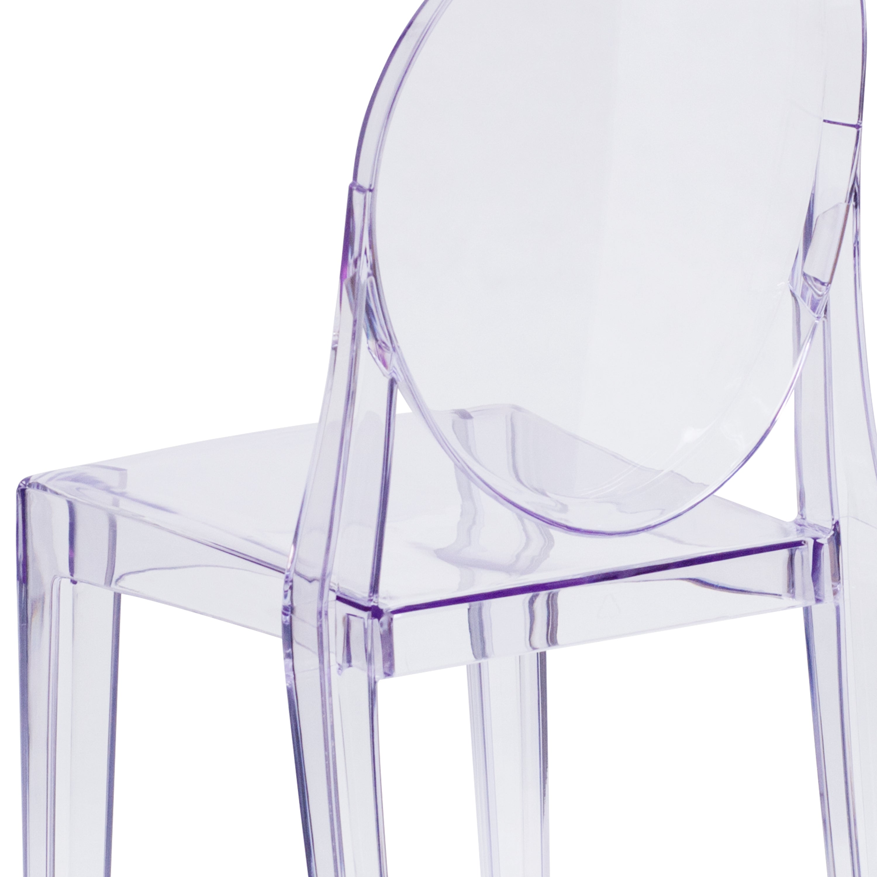 Flash Furniture Cheryl Ghost Side Chair in Transparent Crystal