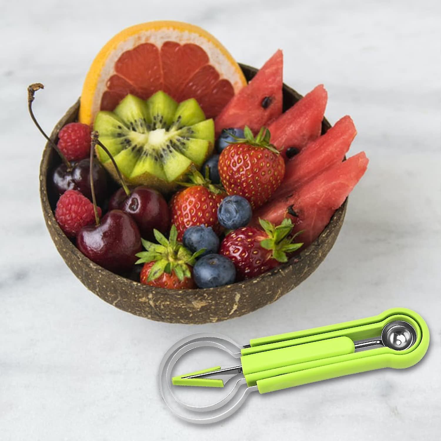 4 In 1 Fruit Tool Set Fruit Carving， Fruit Ball Scoop For Fruits Plate Decoration (2-b-b)