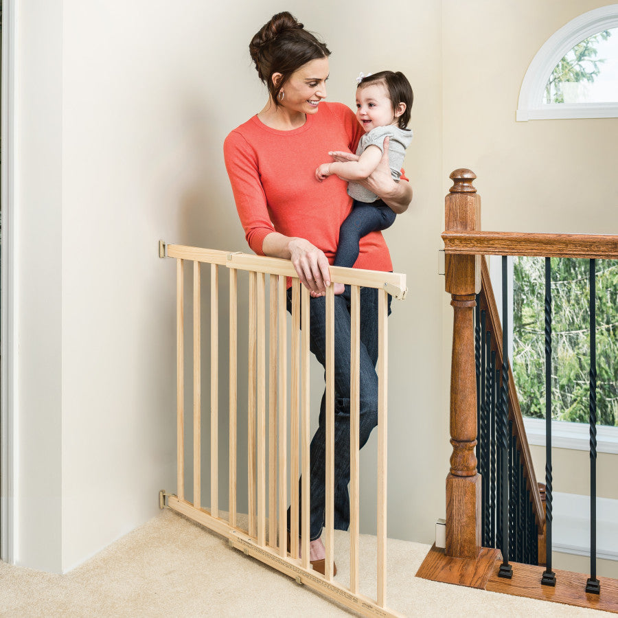 Walk-Thru Top Of Stairs Baby Gate