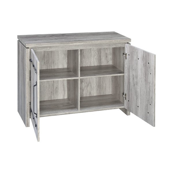 2 Doors Accent Cabinet In Grey Driftwood