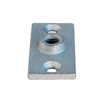 The Plumber's Choice Rod Hanger Plate in Galvanized Iron for 0 .5 in. Threaded Rod 12CLFG-N