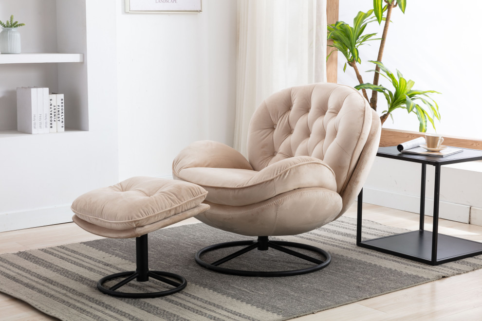 IA7002 Amelia Accent Chair  Beige   Contemporary   Armchairs And Accent Chairs   by IDEAZ International  LLC  Houzz