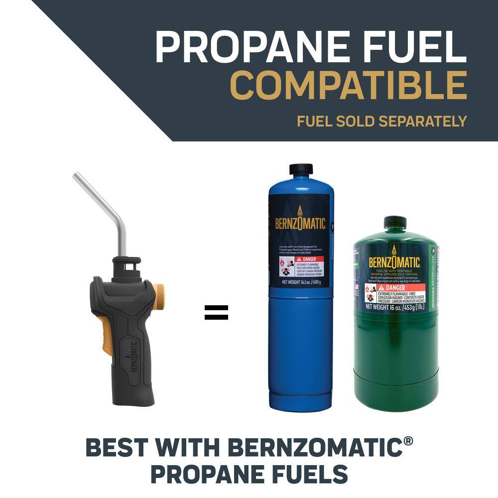 Bernzomatic Propane Gas Blow Torch Head with Trigger Ignition and Adjustable Flame 361519