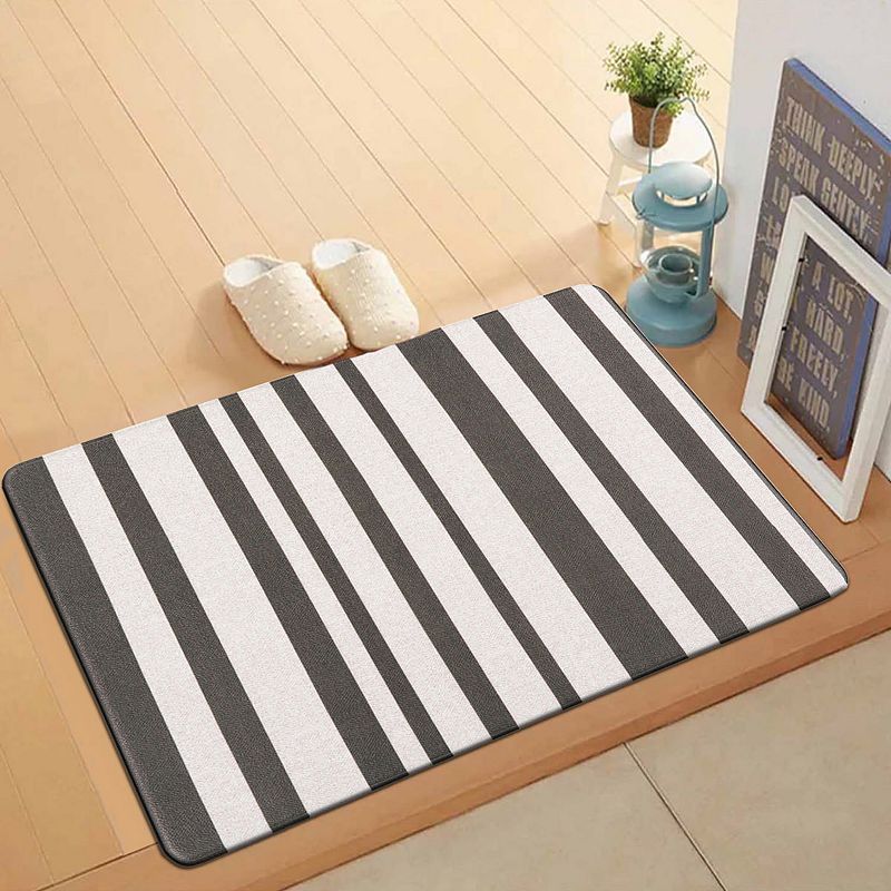 World Rug Gallery Contemporary Striped Anti-Fatigue Mat