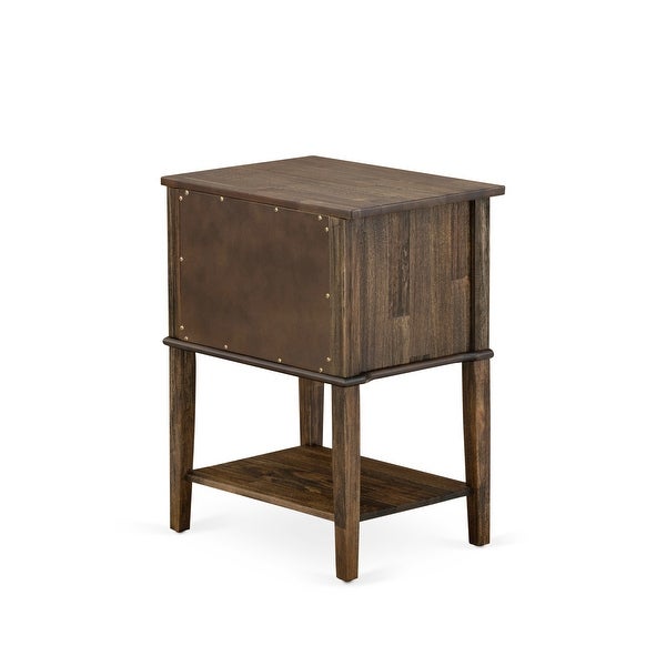 Wood Night Stand with 2 Wood Drawers for Bedroom - Stable and Sturdy Constructed (Finish Options Available)