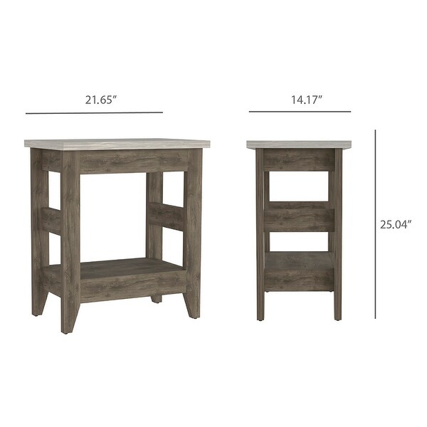 Estes Park Composite Wood Indoor Modern Side Table