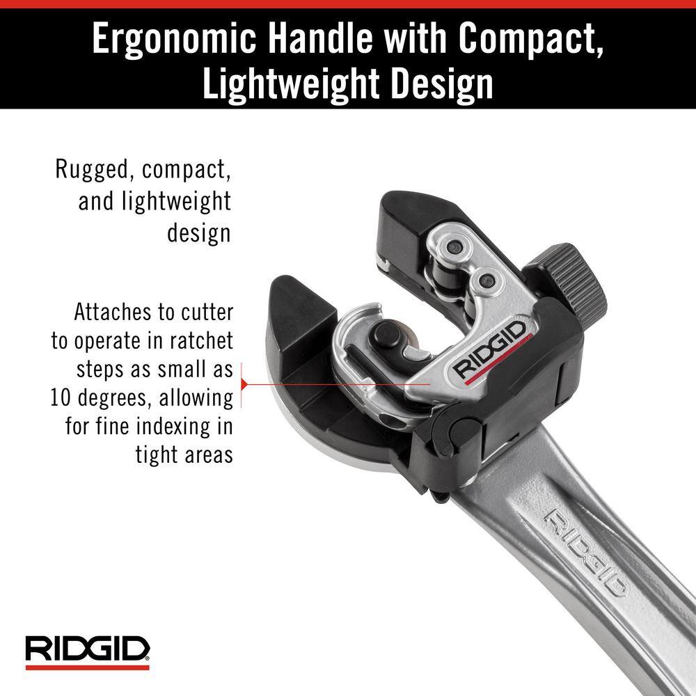 RIDGID 118 2-in-1 Close Quarters AUTOFEED 14 in.-1-18 in. Metal Tubing Compact CutterTool with X-CEL Knob for Quick Cutting 32573