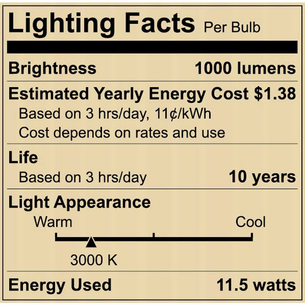 90-Watt Equivalent PAR38 Non-Dimmable Flood LED Light Bulb Bright White (4-Pack) A20PR3890WUL34