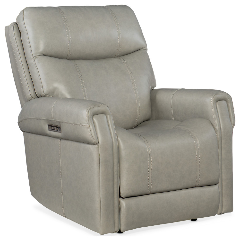 Carroll Power Recliner With Power Headrest and Lumbar   Contemporary   Recliner Chairs   by HedgeApple  Houzz